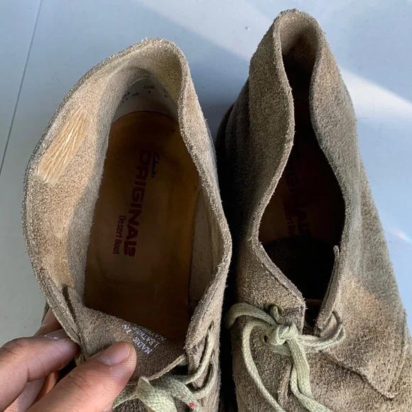 Clarks Originals Desert Boots Women’s Size 6 Sand Suede Casual Chukka Crepe Sole - Picture 7 of 14